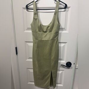Hello Molly Give Me One More Minute Midi Dress Olive Size 4